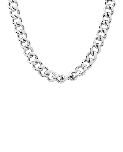 15-17.5" 9.5MM Bold Curb chain | Silver
