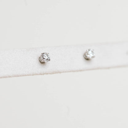 Stud Earrings Lab Grown Diamond | 14kt White Gold