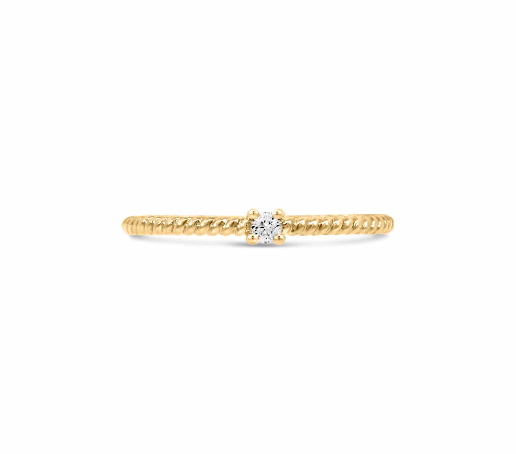 Stackable Diamond Ring .05 Carat TW | 10kt Yellow Gold