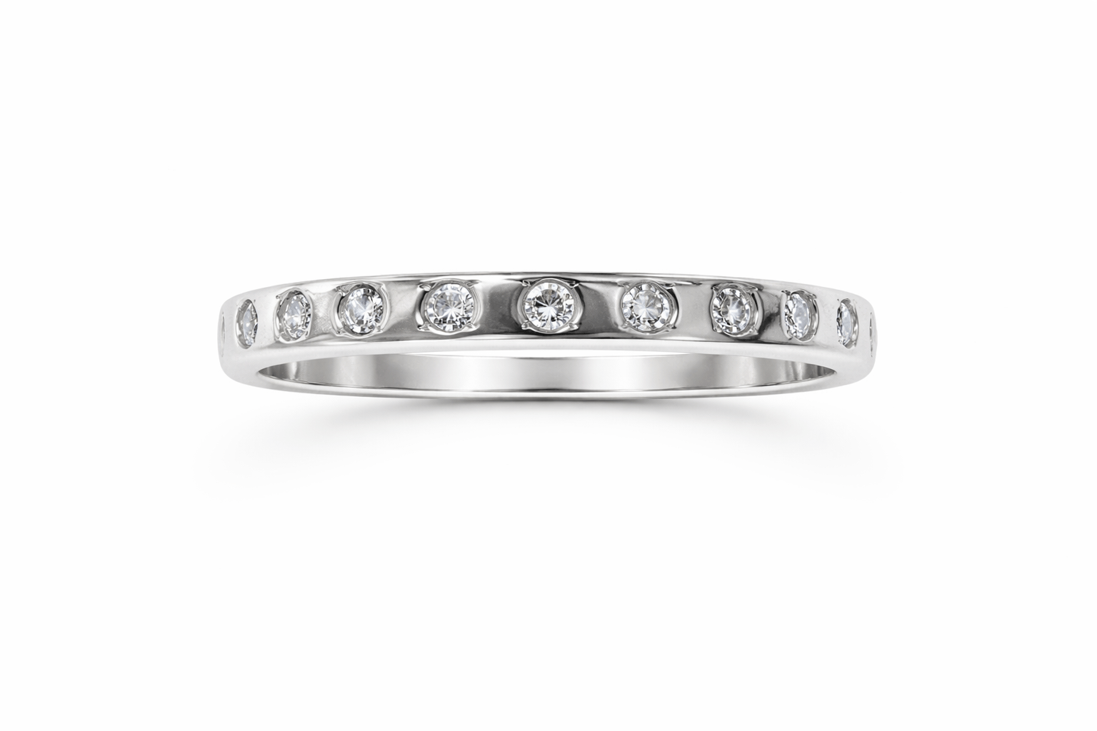 Stackable Diamond Ring .10 Carat TW | 10kt White Gold