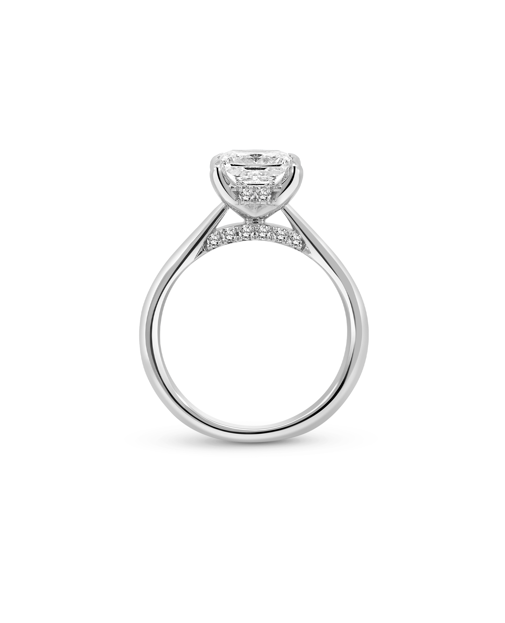 Solitaire Engagement Ring 2.20 Carat TW Lab-grown Princess Diamond | 14kt White Gold