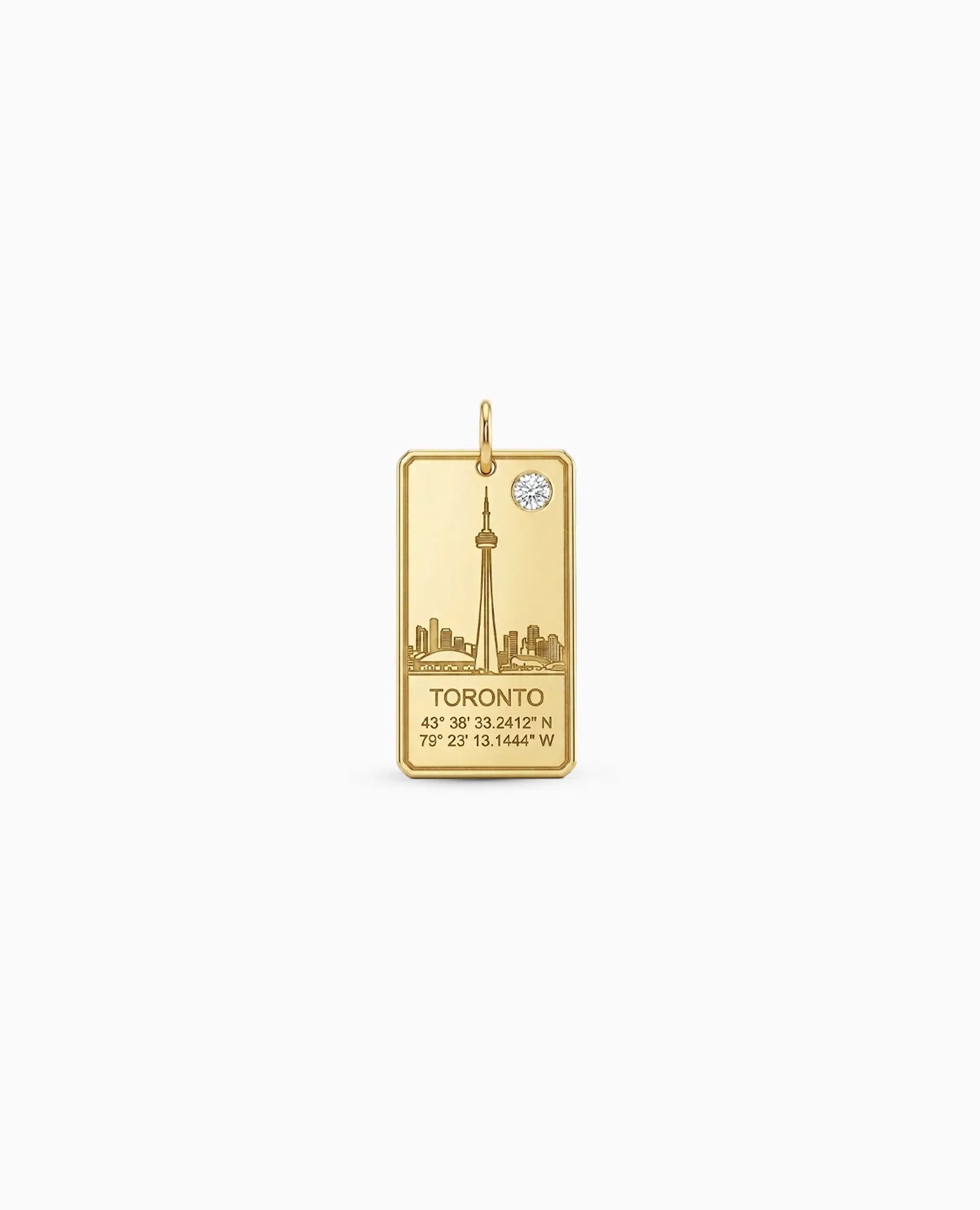 Toronto Pendant Charm .02 Carat TW Diamonds | 10kt Yellow Gold