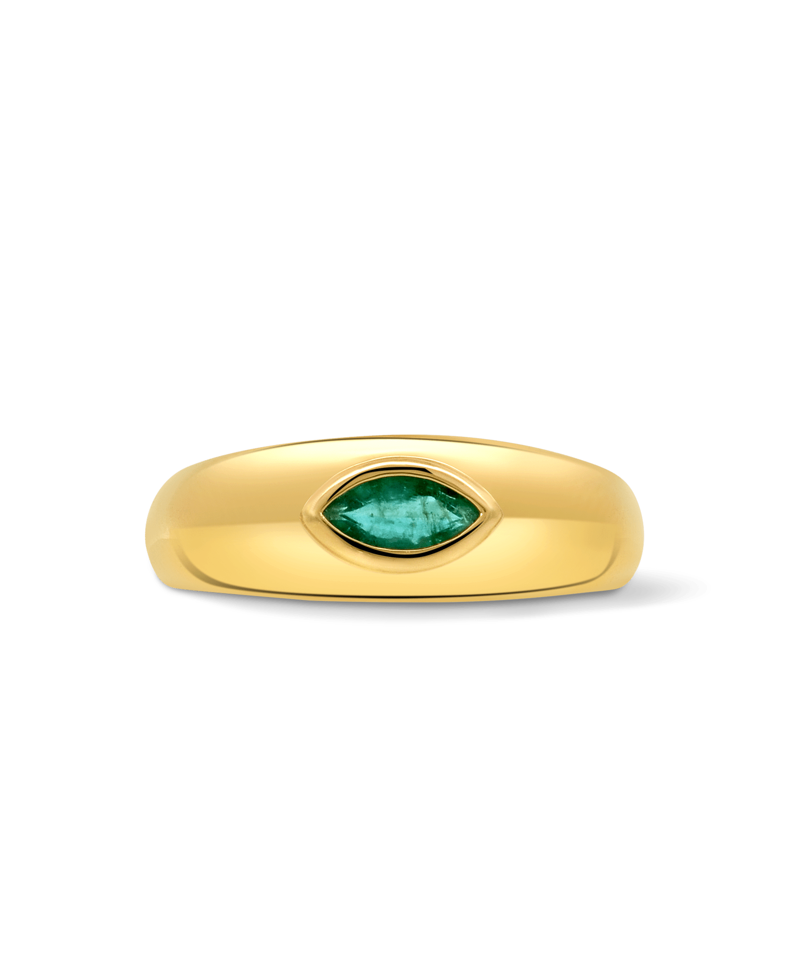 Bezel Emerald Ring | 10kt Yellow Gold