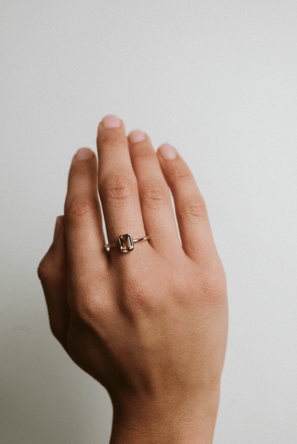 Bezel Solitaire Ring Ametrine | 14kt Yellow Gold