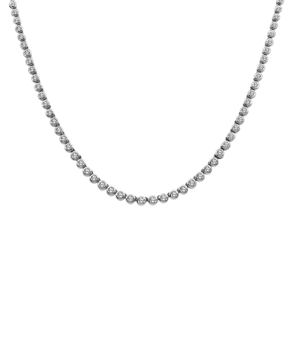 Bezel Tennis Necklace 1.00 Carat TW Diamond | 14kt White Gold