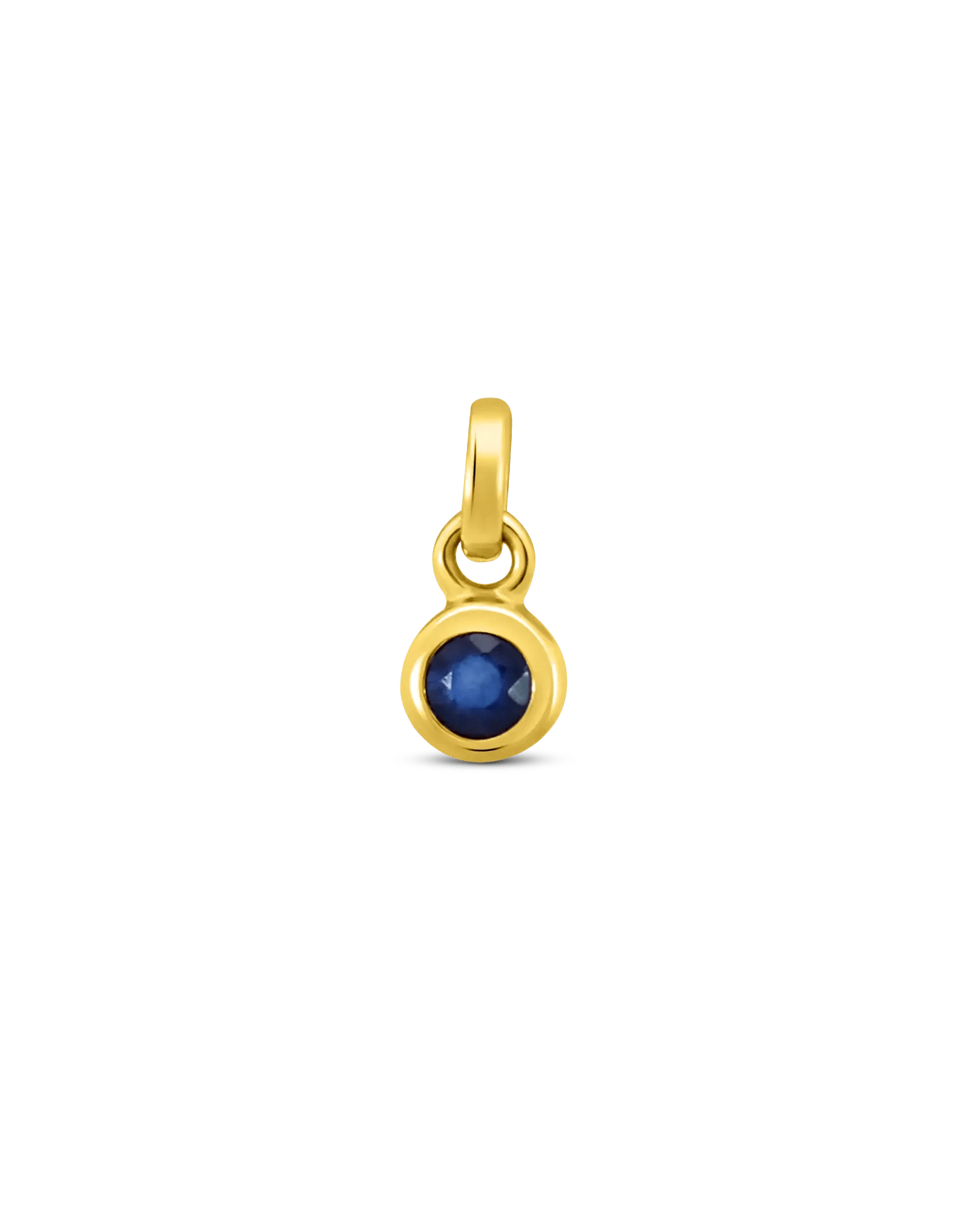 Blue Sapphire Charm | 10kt Yellow Gold