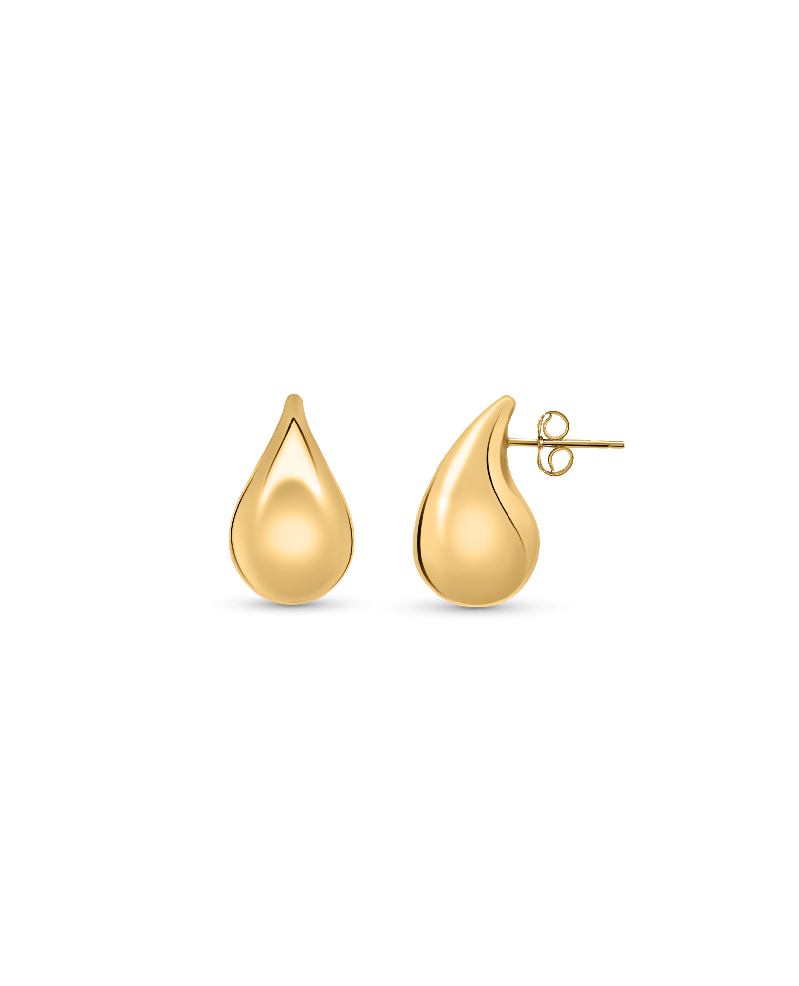 Bold Dewdrop Stud Earrings | 10kt Yellow Gold