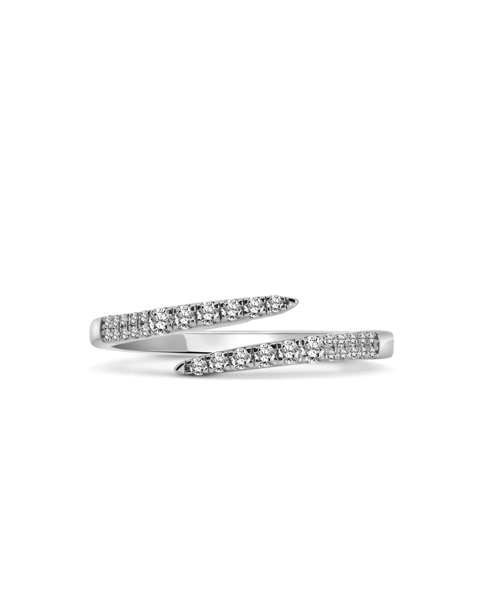 Bypass Ring .20 Carat TW Diamond | 10kt White Gold