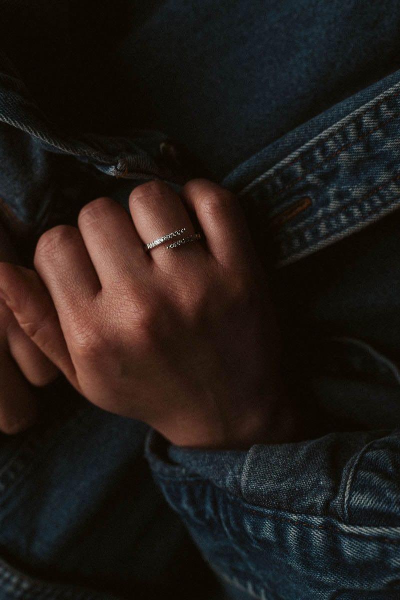 Bypass Ring .20 Carat TW Diamond | 10kt White Gold