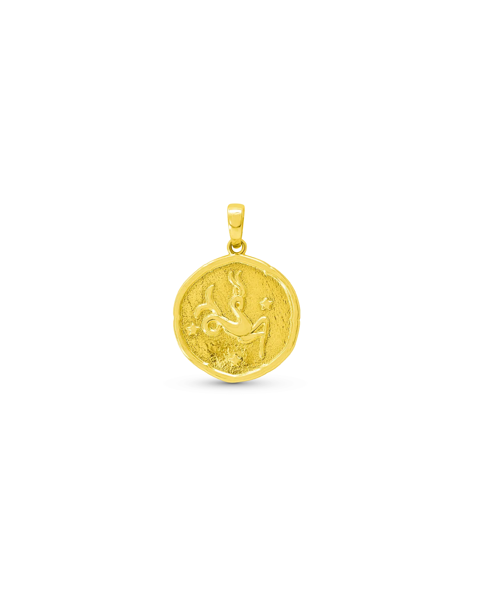 Capricorn Zodiac Pendant | 10kt Yellow Gold