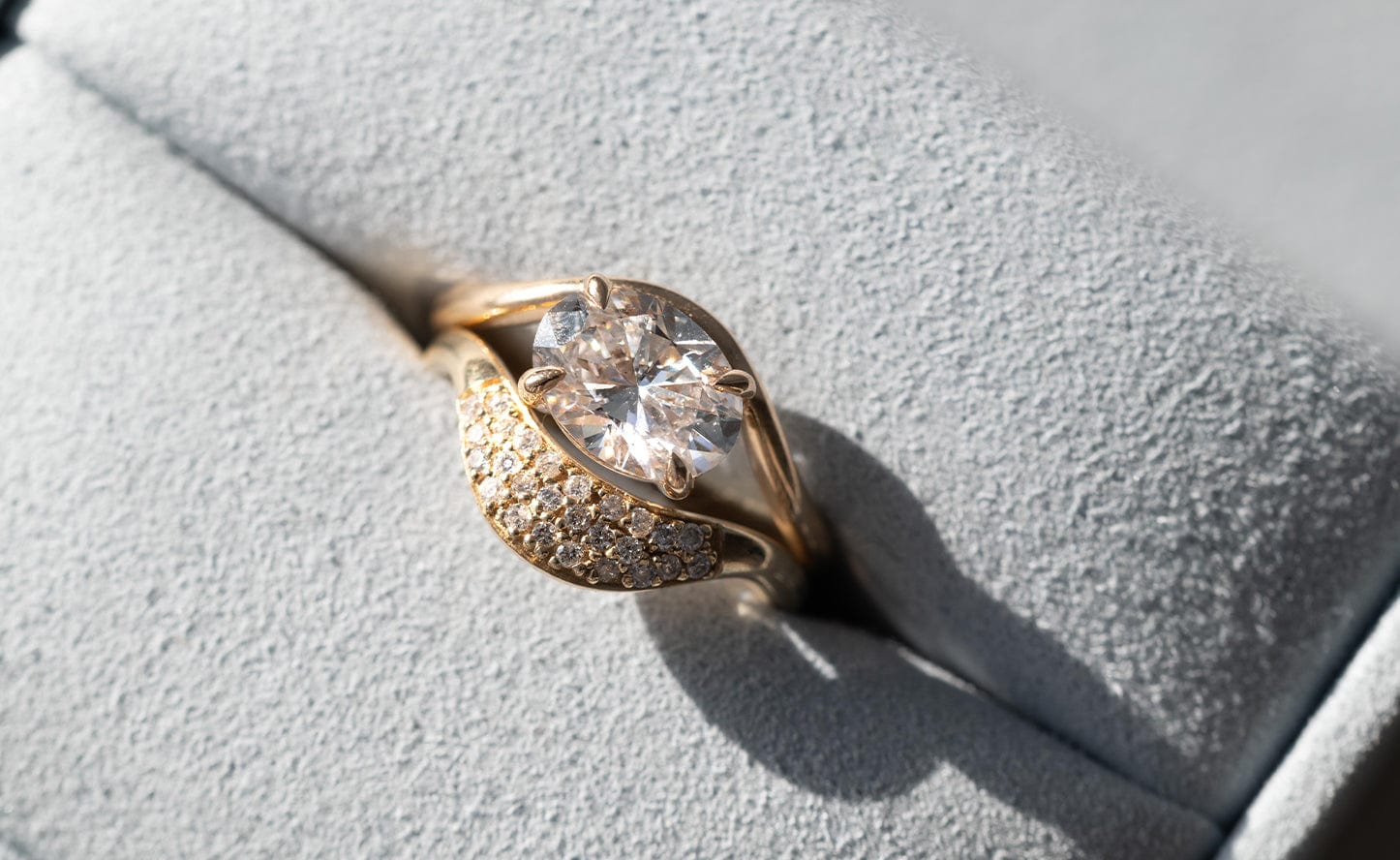 Valentine's Shop including a engagement rings and wedding bands in yellow gold.