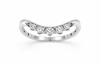 Chevron Diamond Ring .20 Carat TW | 10kt White Gold