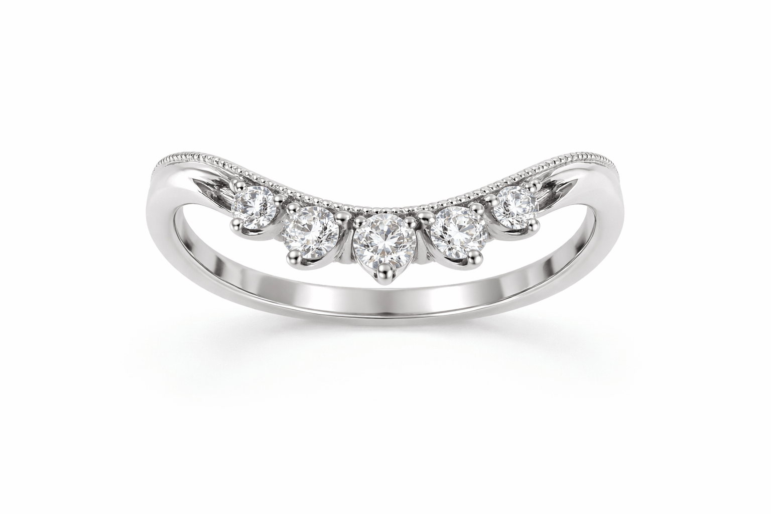 Chevron Diamond Ring .20 Carat TW | 10kt White Gold