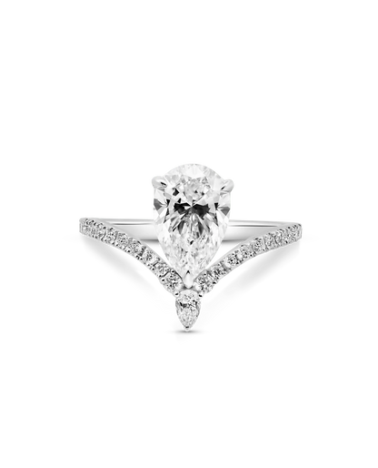 Chevron Engagement Ring 2.20 Carat TW Lab-Grown Diamond | 14kt White Gold