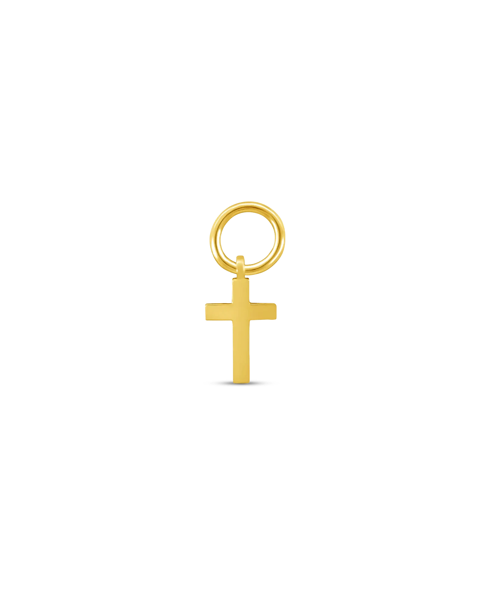 Cross Earring Charm | 10kt Yellow Gold