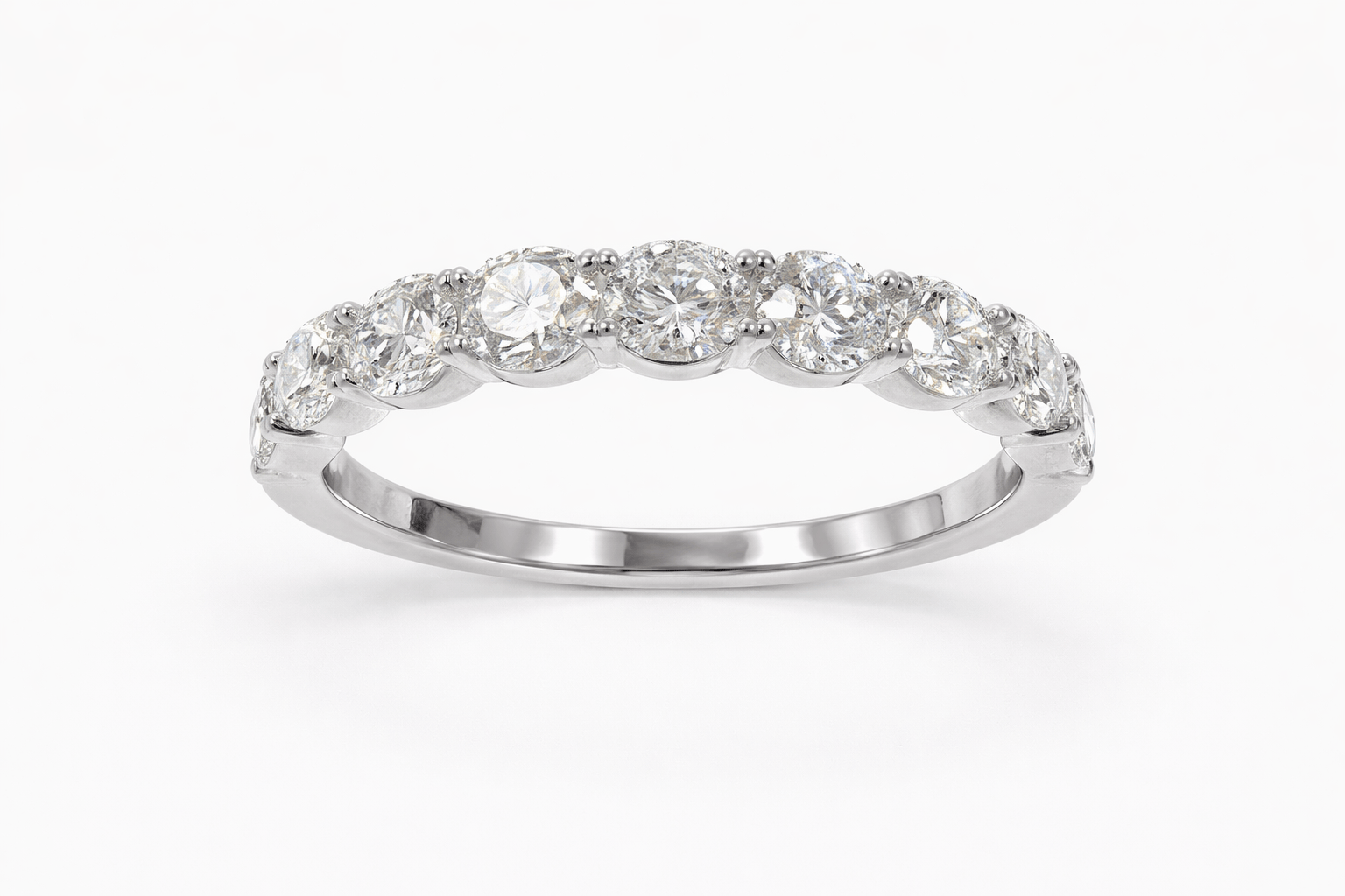 Diamond Band 1.50 Carat TW Lab-grown RB Diamonds | 14kt White Gold