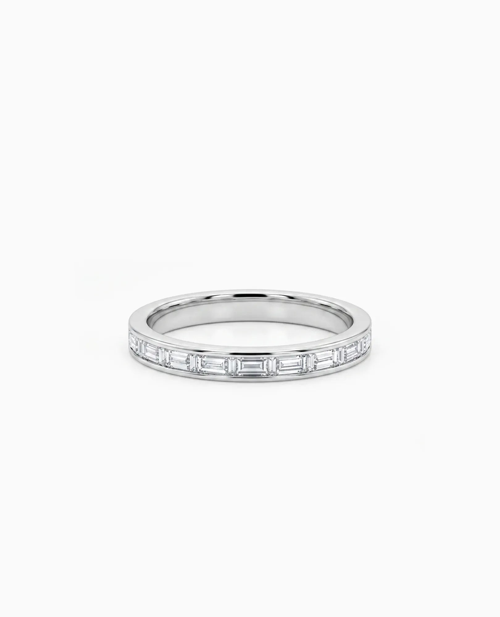 Diamond Band .40 Carat Lab-grown Baguette Diamonds | 14kt White Gold