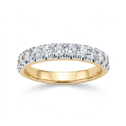 Diamond Band .58 Carat TW Lab-grown Round Brilliant Diamonds | 14kt Yellow Gold