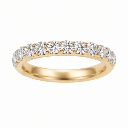Diamond Band .58 Carat TW Lab-grown Round Brilliant Diamonds | 14kt Yellow Gold