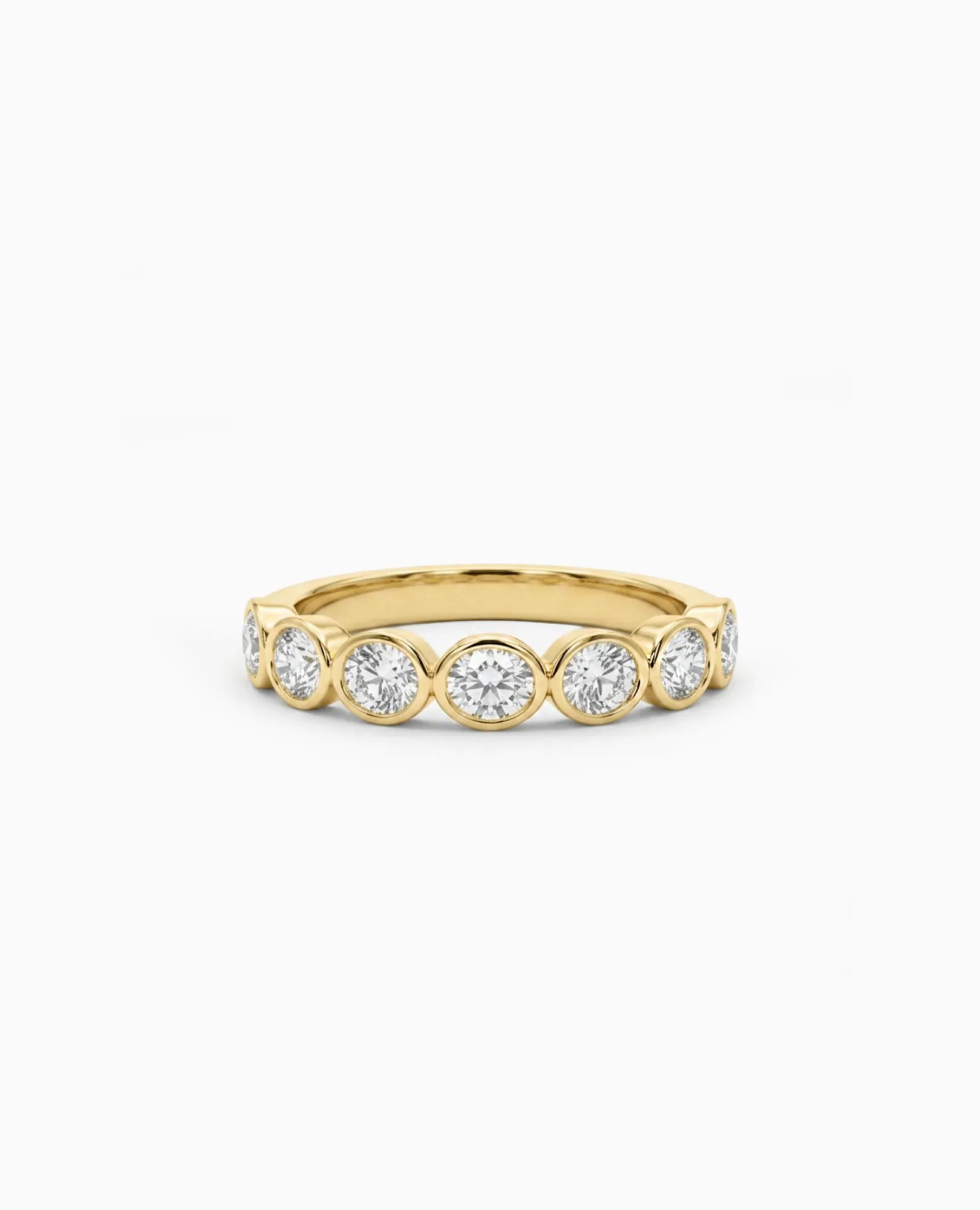 Diamond Band .70 Carat TW Lab-grown Oval Diamonds | 14kt Yellow Gold