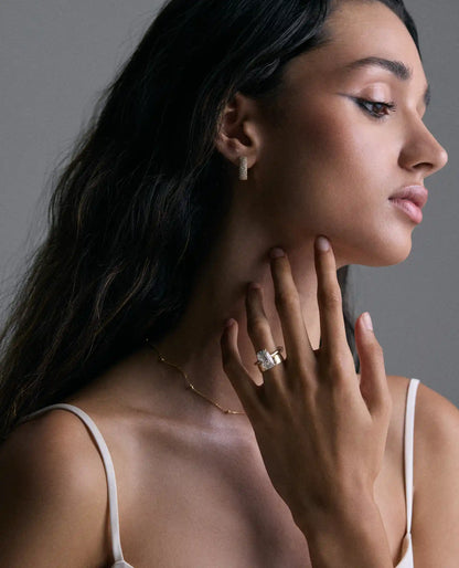 Diamond Hoop Earrings 1.00 Carat TW Diamond | 14kt Yellow Gold