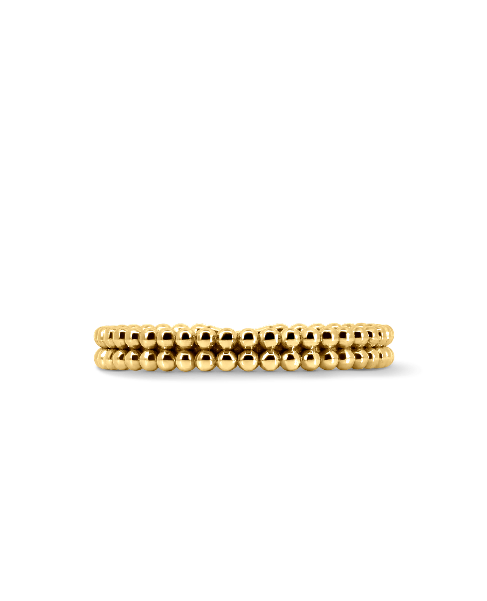 Double Beaded Stacking Ring | 10kt Yellow Gold
