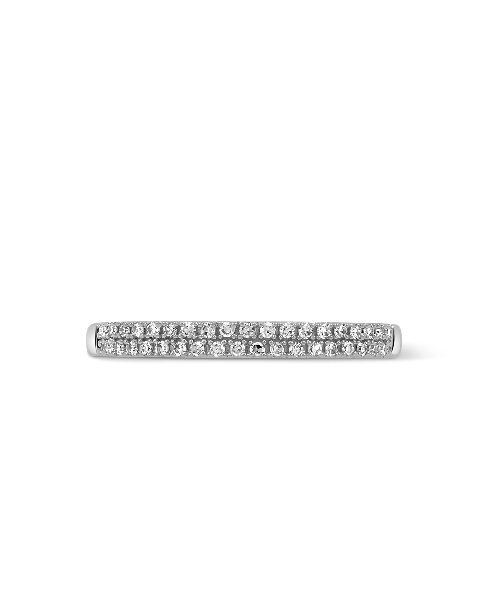 Double Row Pave Ring .15 Carat TW Diamond | 14kt Yellow Gold