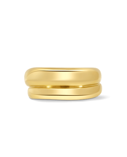 Double Row Wave Ring | 10kt Yellow Gold