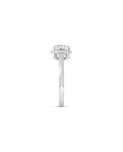 East West Engagement Ring 2.50 Carat Lab-grown Elongated Cushion Diamond | 14kt White Gold