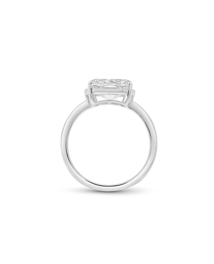 East West Engagement Ring 2.50 Carat Lab-grown Elongated Cushion Diamond | 14kt White Gold