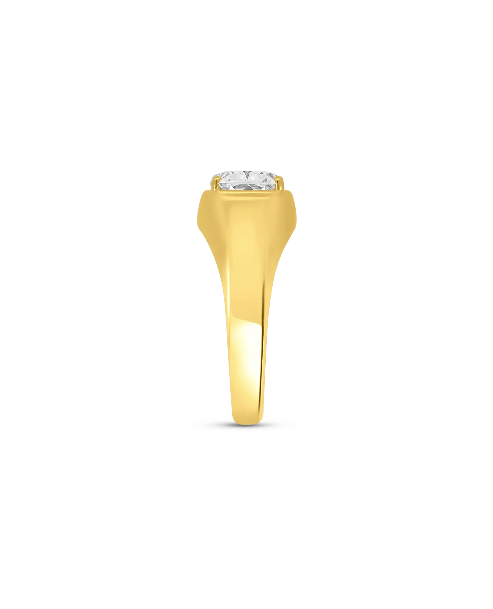 East-West Engagement Ring 2.50 Carat TW Lab-grown Elongated Cushion Diamond | 14kt Yellow Gold
