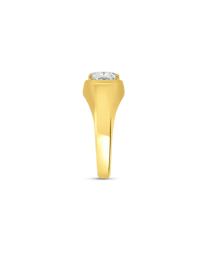 East-West Engagement Ring 2.50 Carat TW Lab-grown Elongated Cushion Diamond | 14kt Yellow Gold