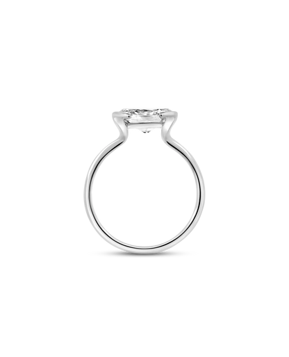 Engagement Ring 2.00 Carat TW Lab-grown Oval Diamond | 14kt White Gold