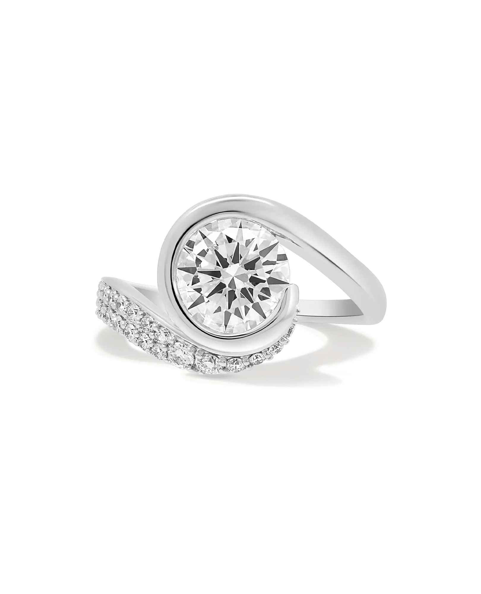 Engagement Ring 2.30 Carat TW Lab-grown Round Brilliant Diamond | 14kt White Gold