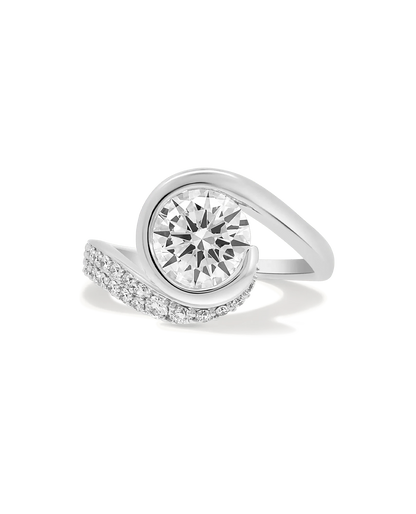 Engagement Ring 2.30 Carat TW Lab-grown Round Brilliant Diamond | 14kt White Gold