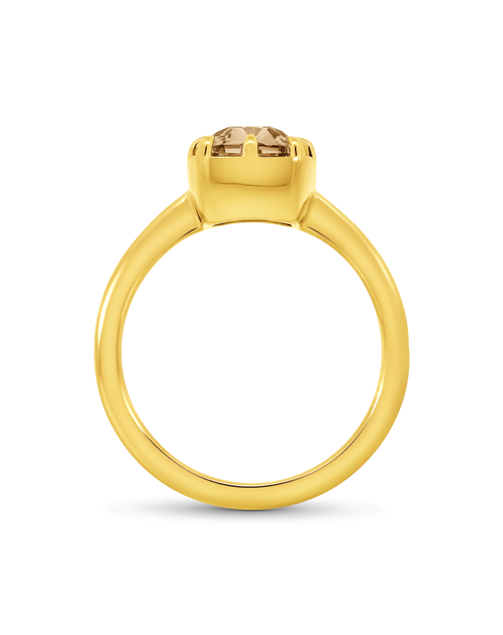Engagement Ring 3.02 Carat TW Lab-grown Elongated Cushion Old Mine Cut Champagne Diamond |14kt Yellow Gold
