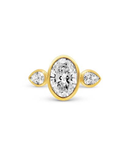 Engagement Ring 3.10 Carat TW Lab-Grown Diamond | 14kt Yellow Gold