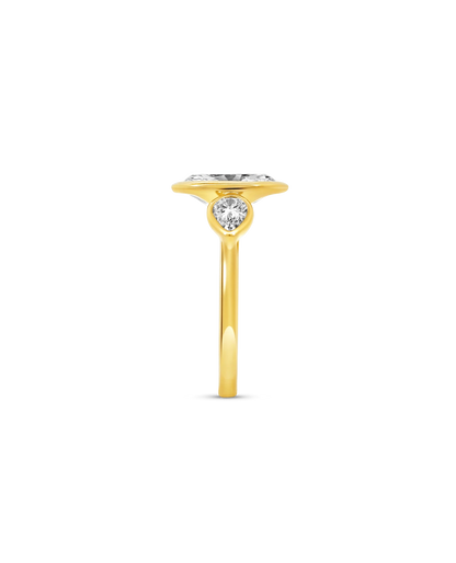 Engagement Ring 3.10 Carat TW Lab-Grown Diamond | 14kt Yellow Gold