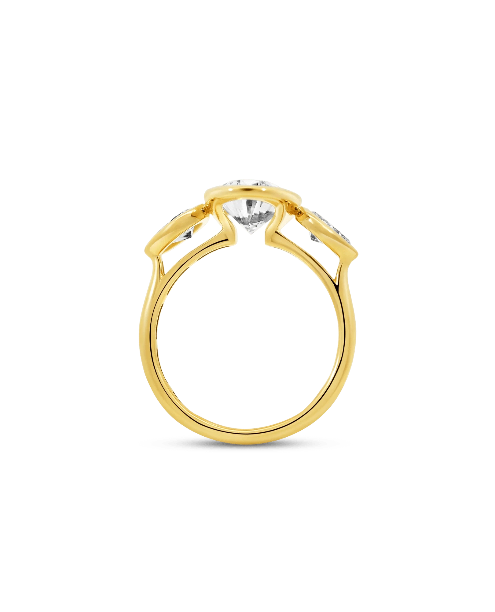 Engagement Ring 3.10 Carat TW Lab-Grown Diamond | 14kt Yellow Gold