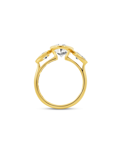 Engagement Ring 3.10 Carat TW Lab-Grown Diamond | 14kt Yellow Gold