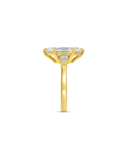 Engagement Ring 3.20 Carat TW Lab-grown Marquise Brilliant Diamond | 14kt Yellow Gold