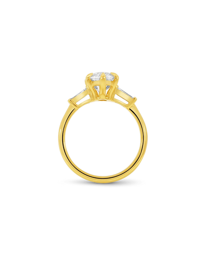 Engagement Ring 3.20 Carat TW Lab-grown Marquise Brilliant Diamond | 14kt Yellow Gold