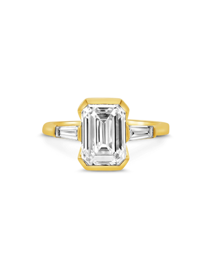 Engagement Ring 3.28 Carat TW Lab-Grown Diamond | 14kt Yellow Gold