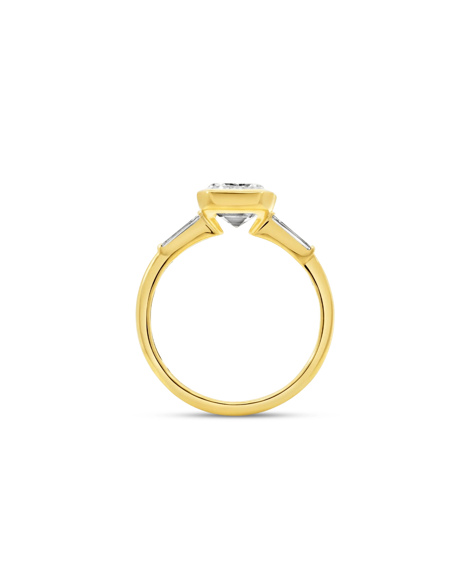 Engagement Ring 3.28 Carat TW Lab-Grown Diamond | 14kt Yellow Gold