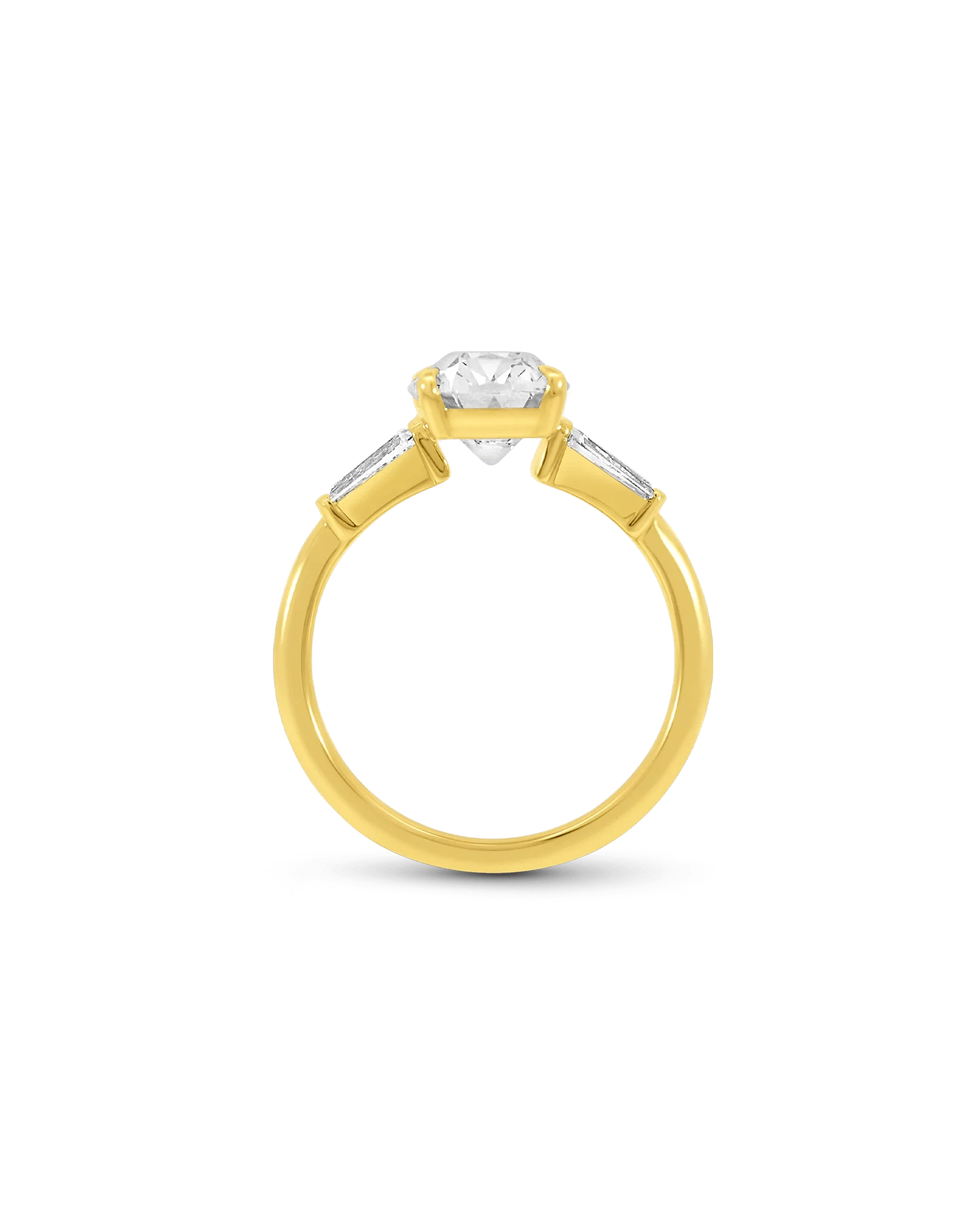 Engagement Ring 4.00 Carat TW Lab-grown Old Mine Cushion Cut Diamond | 14kt Yellow Gold