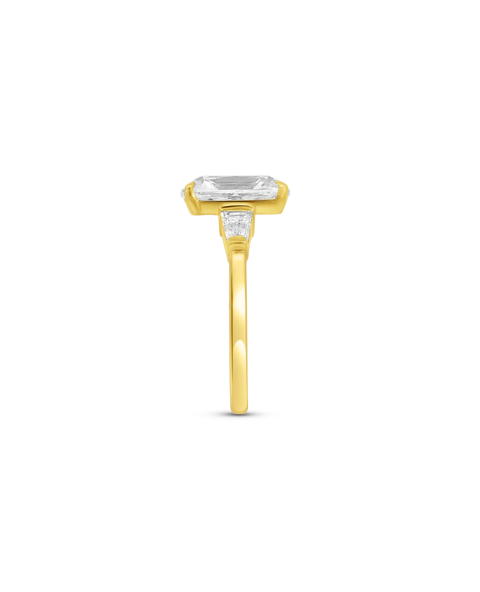 Engagement Ring 4.00 Carat TW Lab-grown Old Mine Cushion Cut Diamond | 14kt Yellow Gold