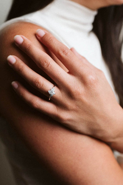 Engagement Ring .75 Carat TW Marquise Diamond | 14kt White Gold