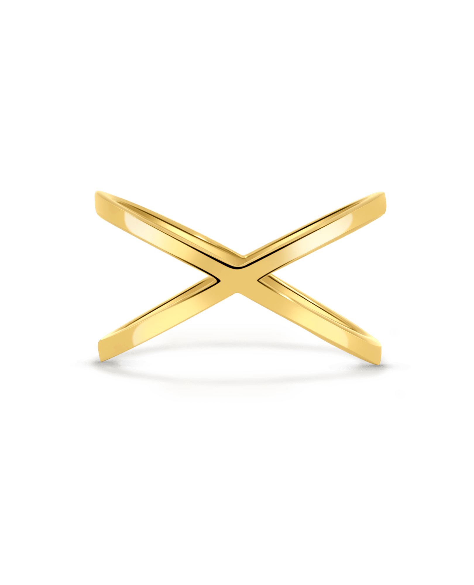 Geometric X Ring | 10kt Yellow Gold