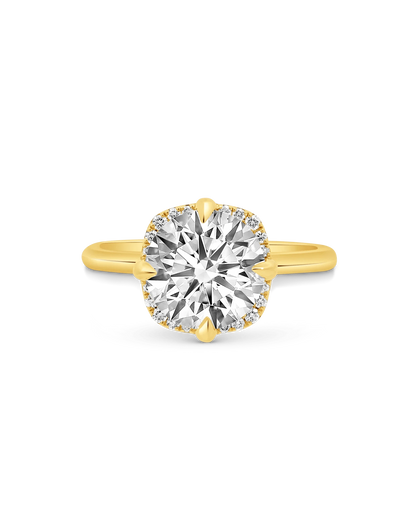 Hidden Halo Engagement Ring 3.00 Carat TW  Lab-Grown Diamond | 14kt Yellow Gold