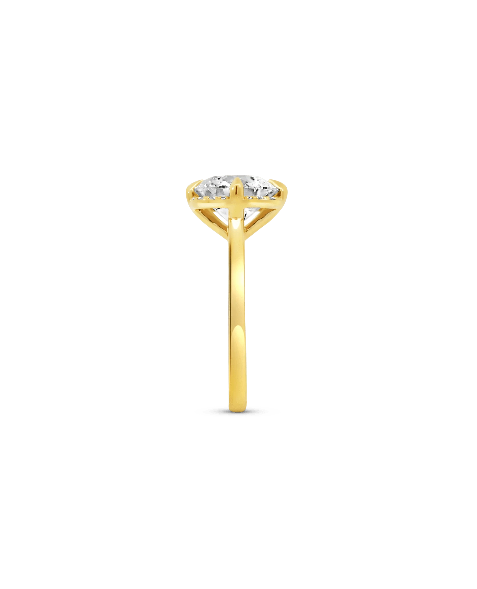 Hidden Halo Engagement Ring 3.00 Carat TW  Lab-Grown Diamond | 14kt Yellow Gold